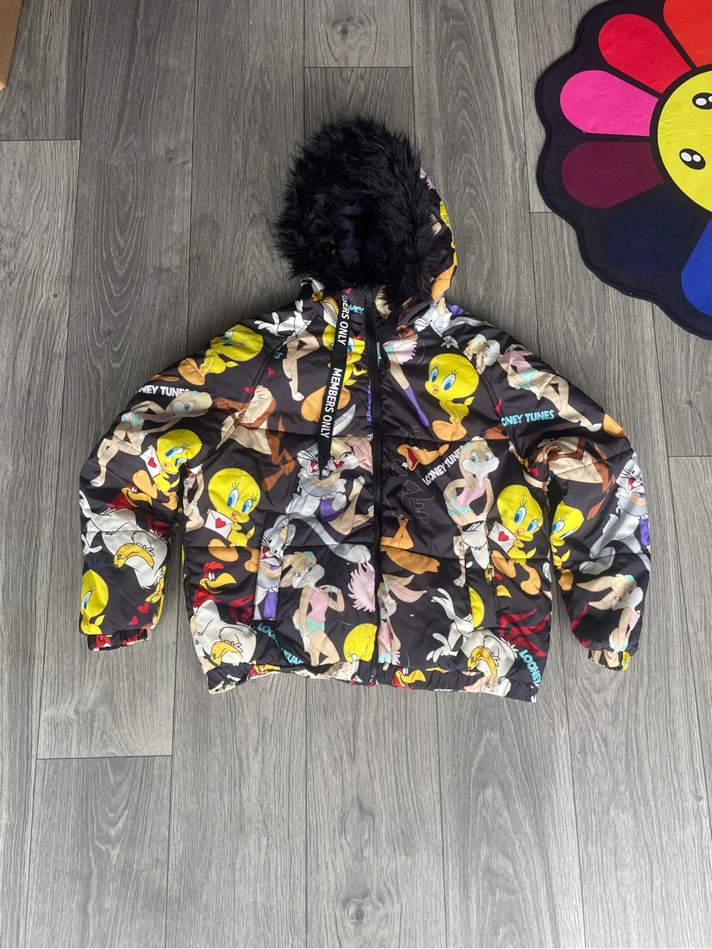 Members Only Looney Tunes Puffer Coat
